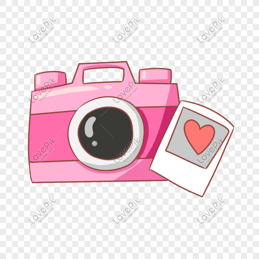 Pink Camera Cartoon Free Material PNG White Transparent And Clipart Image  For Free Download - Lovepik | 611607222