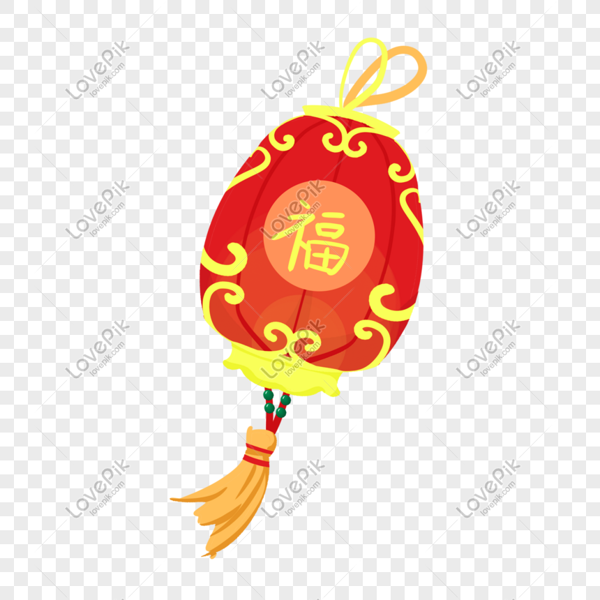 Chinese Style Red Lantern Hand Drawn Illustration PNG Transparent And ...