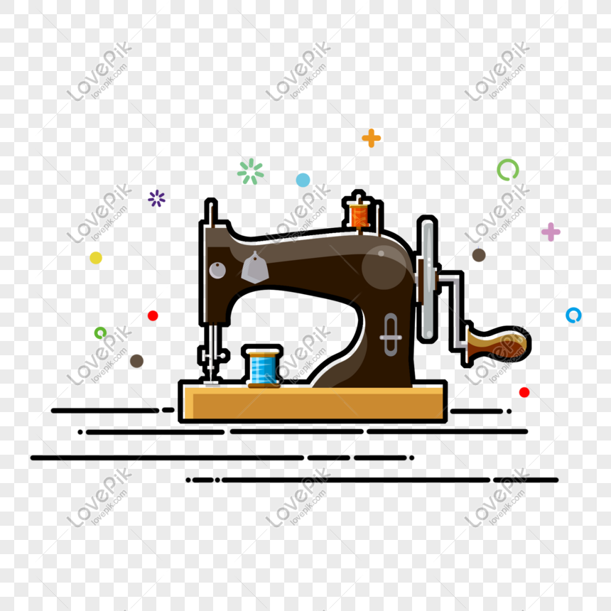 Cartoon Sewing Machine Images, HD Pictures For Free Vectors Download -  