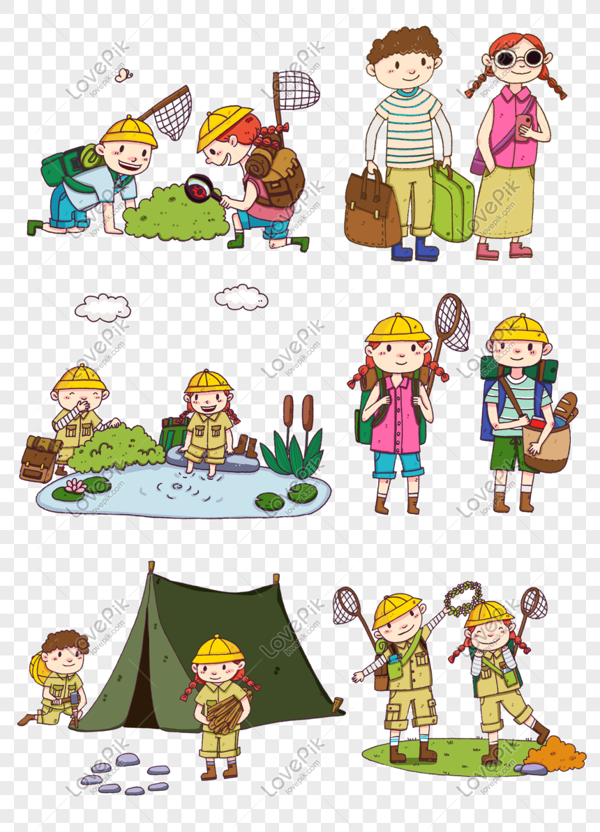 people camping clipart pictures