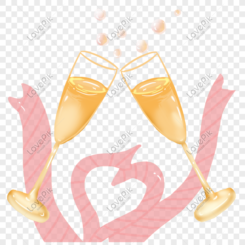 wedding champagne glass clipart