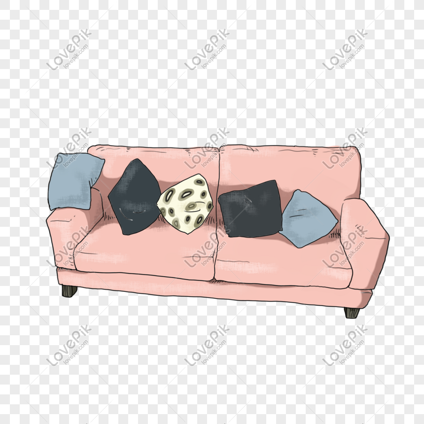 Hand Drawn Pink Sofa Ilration Png, Is Pink Sofa Free