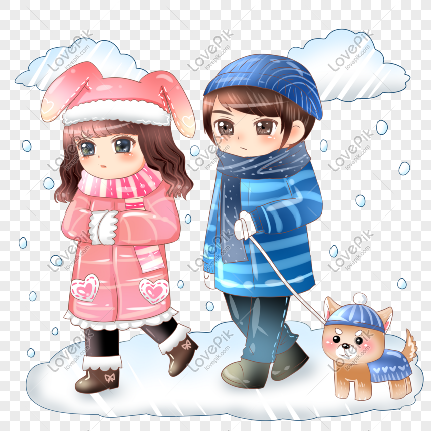 Mùa đông đã đến, bạn muốn dắt chó đi dạo trên những con phố phủ tuyết trắng? Hình ảnh cặp vợ chồng dắt chó đi dạo trong tuyết như thế này chắc chắn sẽ khiến bạn cảm thấy ấm áp và vui vẻ. Hãy xem ngay để tận hưởng cảm giác thư giãn!