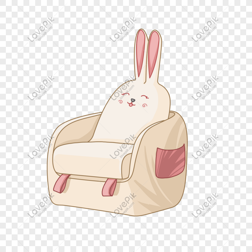 手描きかわいいウサギのソファーイラストイメージ グラフィックス Id Prf画像フォーマットpsd Jp Lovepik Com