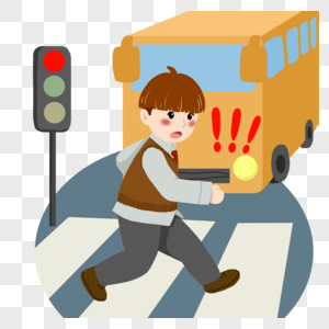Traffic Safety Cartoon Images, HD Pictures For Free Vectors Download -  