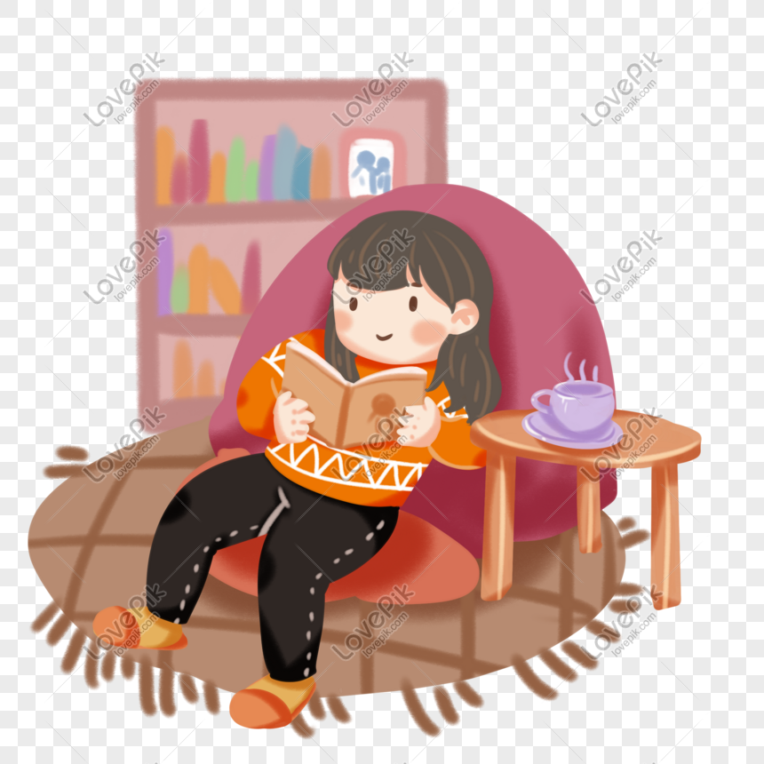 Hand Drawn Cartoon Winter House Reading Book At Home PNG Free Download And  Clipart Image For Free Download - Lovepik | 611614043