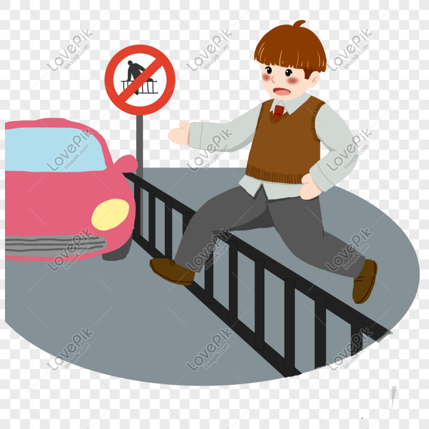 Boy Illustration Across The Rails PNG Image And Clipart Image For Free ...