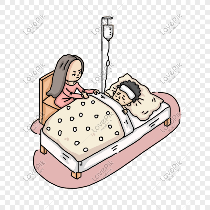 Cartoon Hand Drawn Mom Taking Care Of Sick Son PNG Transparent Image And  Clipart Image For Free Download - Lovepik | 611622197