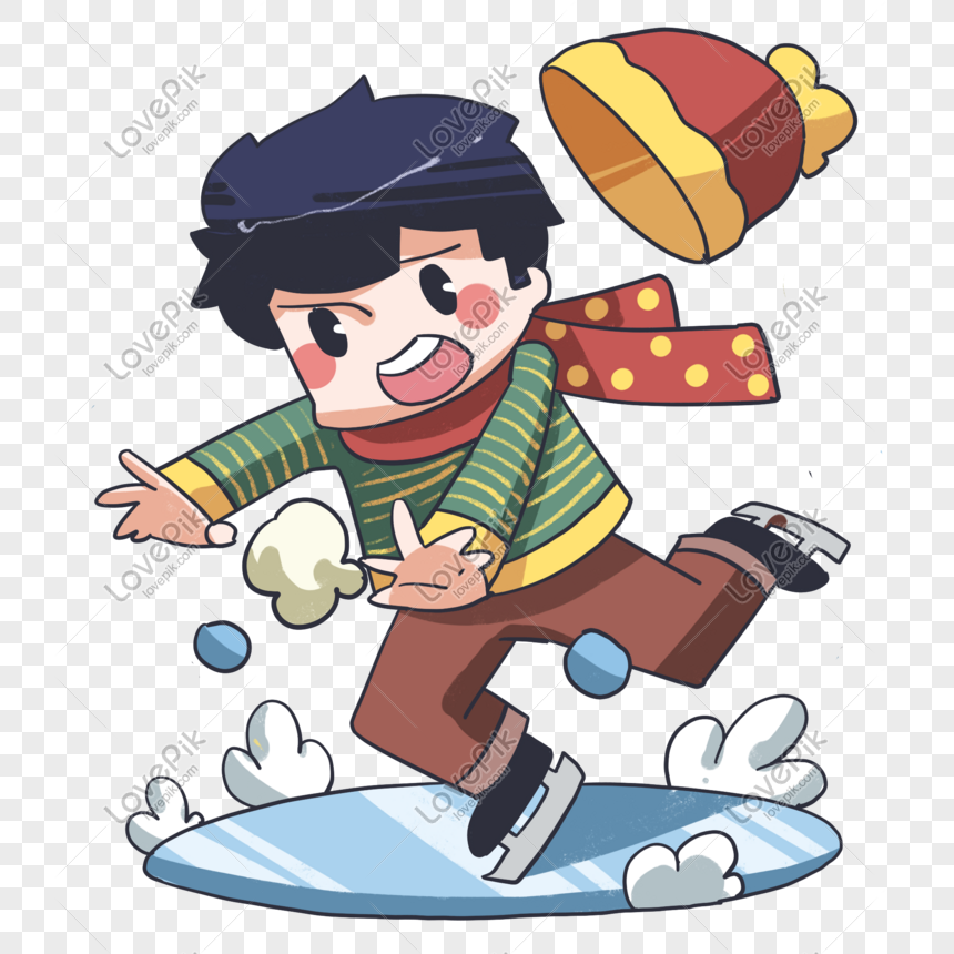 Little Boy Playing In The Big Cold PNG Transparent And Clipart Image ...