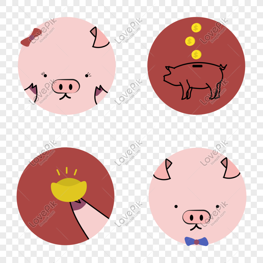 Hình ảnh Năm Mới Dễ Thương Cartoon Pig Yếu Tố Hình ảnh Png PNG Miễn Phí Tải  Về - Lovepik