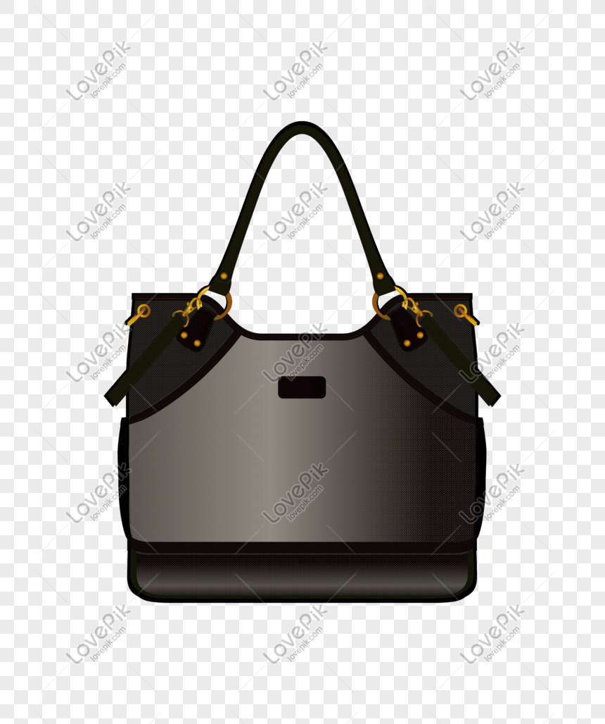 Black Handbag Illustration, Black Handbag, Beautiful Handbag, High-end ...
