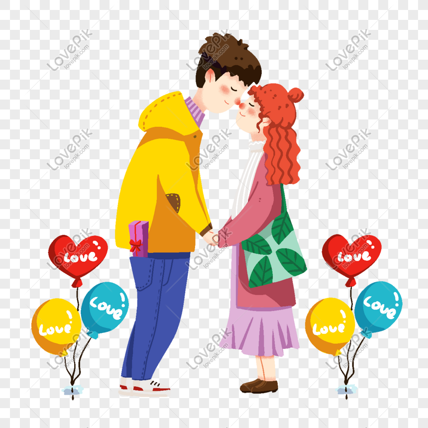 Cartoon Couple Romantic Valentine Free PNG And Clipart Image For Free  Download - Lovepik | 611626459