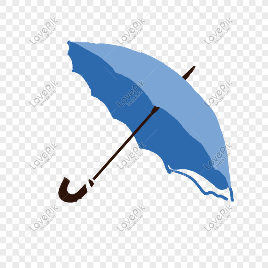 Paraguas Azul Abierto Dibujado Mano De Dibujos Animados PNG Imágenes Gratis  - Lovepik