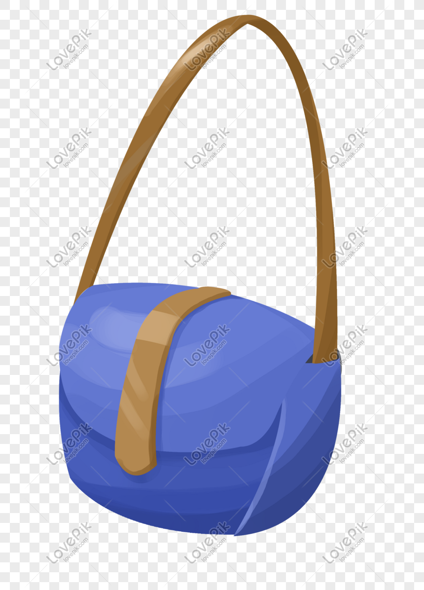 Blue Lady Shoulder Bag Illustration PNG Image Free Download And Clipart ...