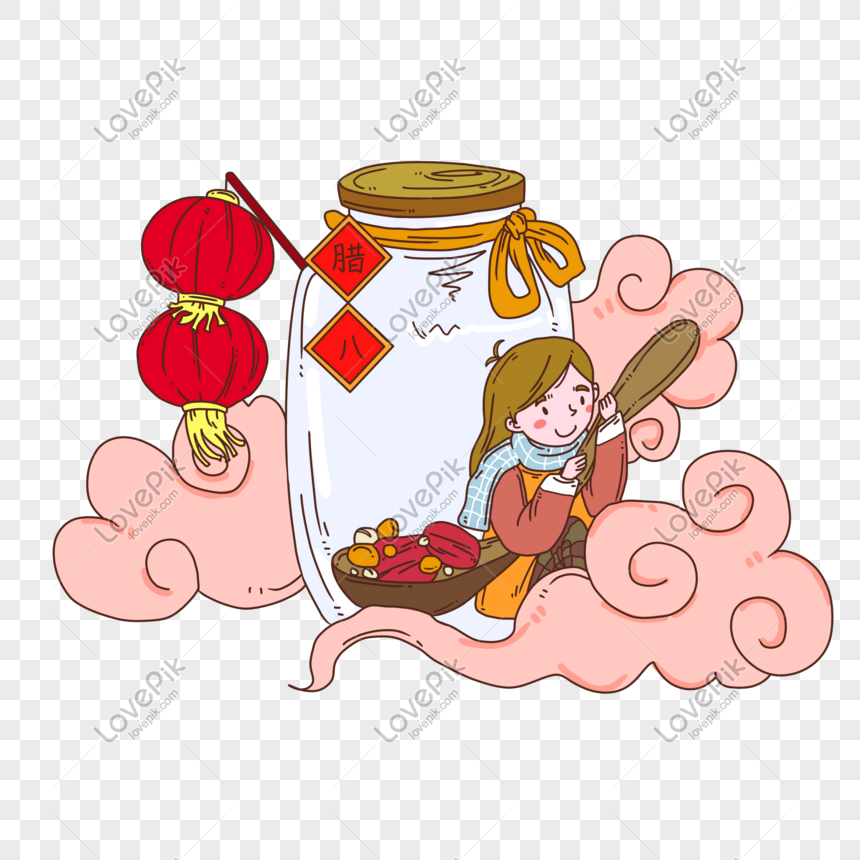 Laba Festival Characters And Lanterns PNG Hd Transparent Image And ...