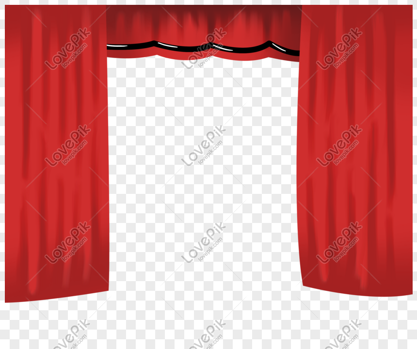 Hand Drawn Red Curtain Illustration PNG Picture And Clipart Image For ...