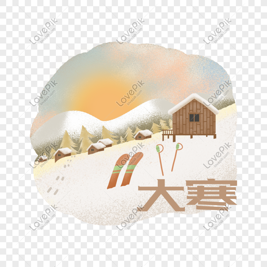 Cartoon Hand Drawn Big Cold Festival Illustration Snowman Wooden Png Image Picture Free Download Lovepik Com