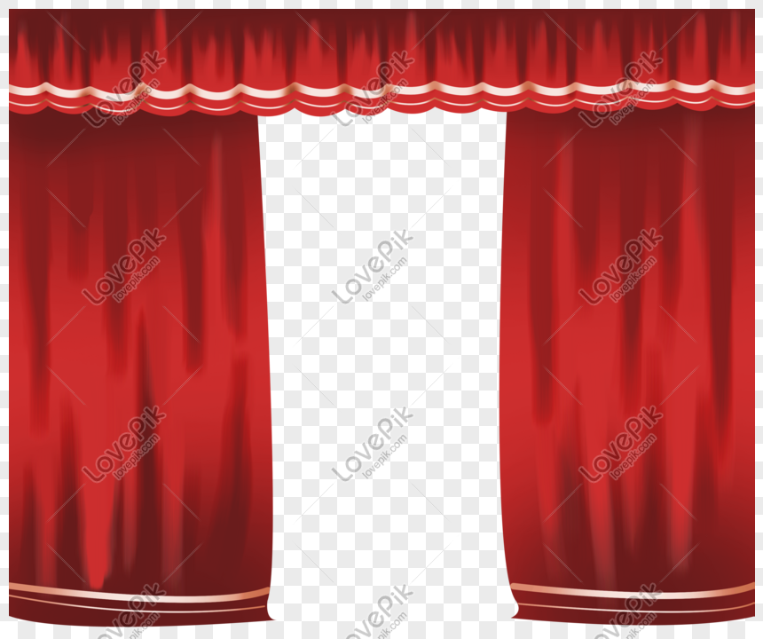 Hand Drawn Silk Curtain Illustration PNG Transparent Image And Clipart ...