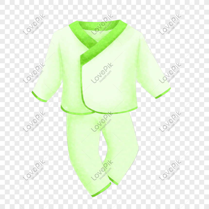 緑のかわいい赤ちゃん服イラストイメージ グラフィックス Id