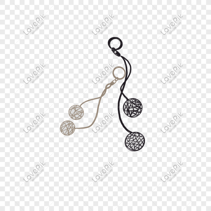 Hand Drawn Silver Hanging Ornament Illustration PNG Free Download And ...