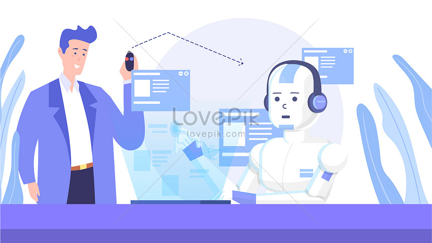 Cartoon business future artificial intelligence technology conce  illustration image_picture free download 