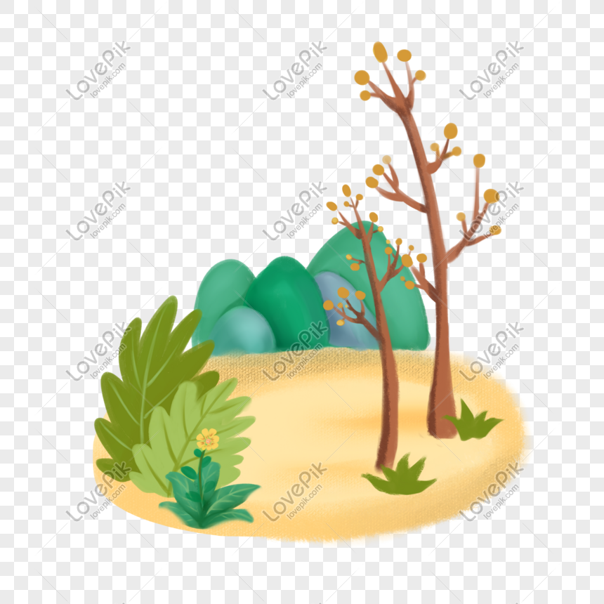 Beautiful Plant Mountain Mountain Water Small Flower Small Tree PNG  Transparent Background And Clipart Image For Free Download - Lovepik |  611631860