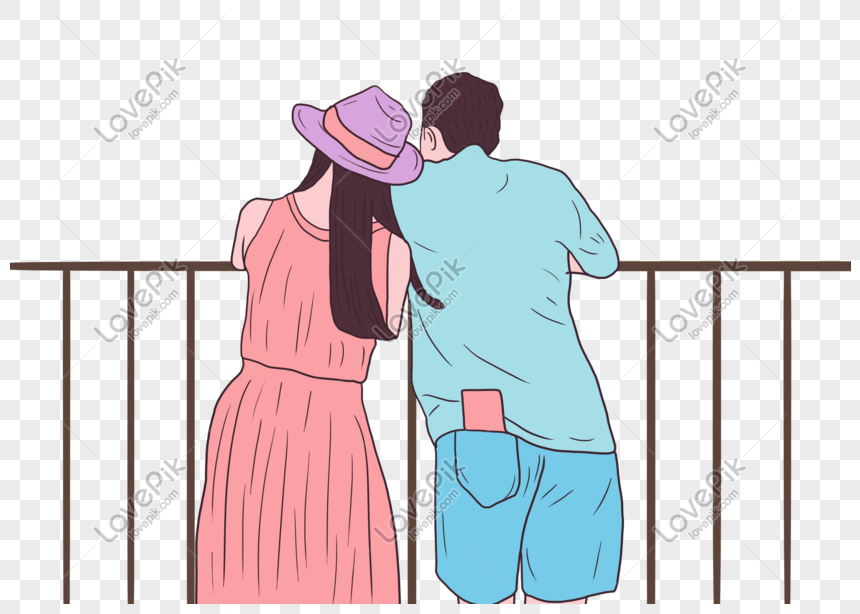 Hand Drawn Cartoon Couple Back View Illustration PNG Image And Clipart  Image For Free Download - Lovepik | 611638018