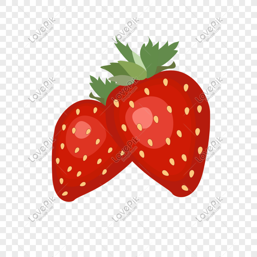 Hand Drawn Red Strawberry Illustration PNG Free Download And Clipart ...