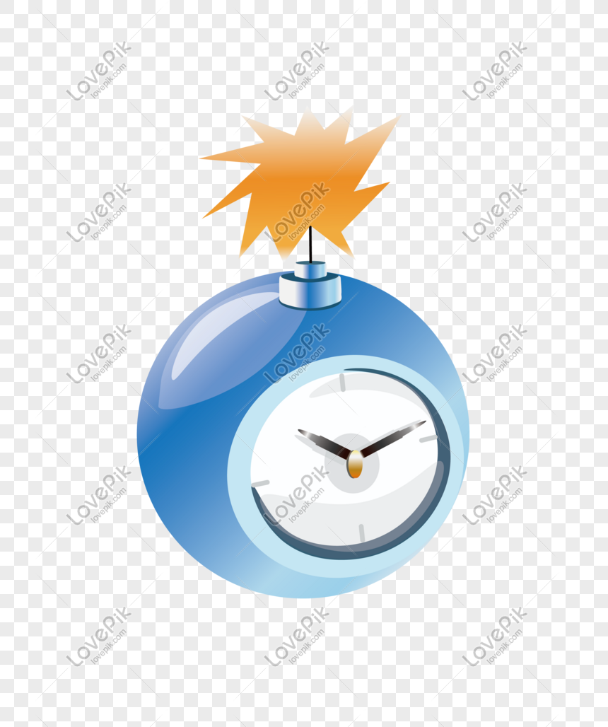 blue alarm clock png clipart