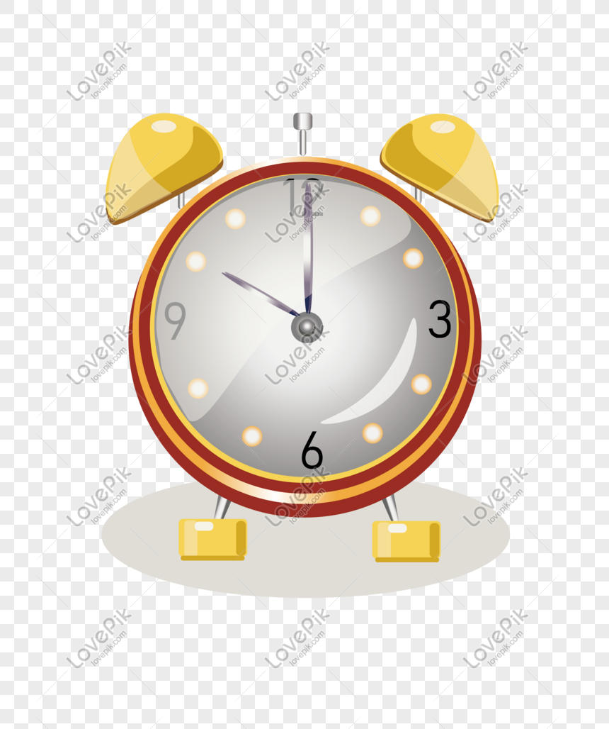 Yellow Cartoon Clock Illustration PNG Picture And Clipart Image For Free  Download - Lovepik | 611636445