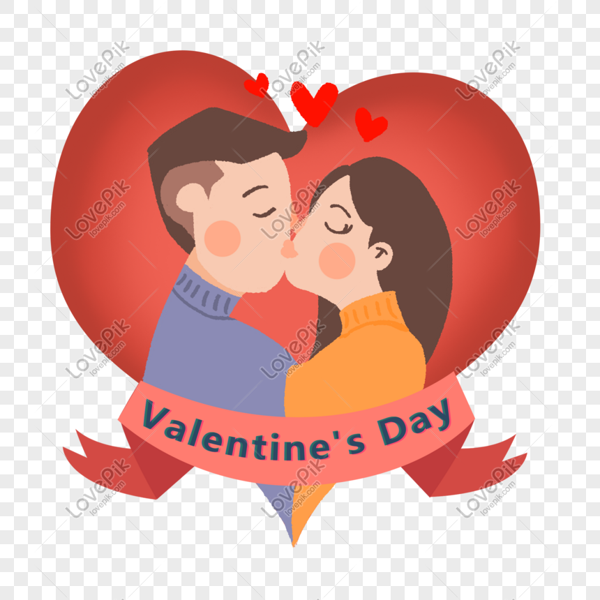 Valentines Day Cartoon Hand Drawn Hug Kissing Couple PNG Picture And  Clipart Image For Free Download - Lovepik | 611638165