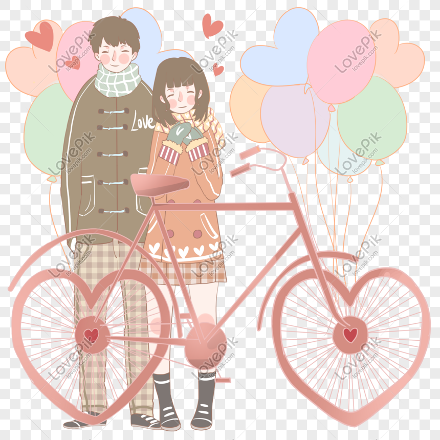 Xe đạp màu hồng: \