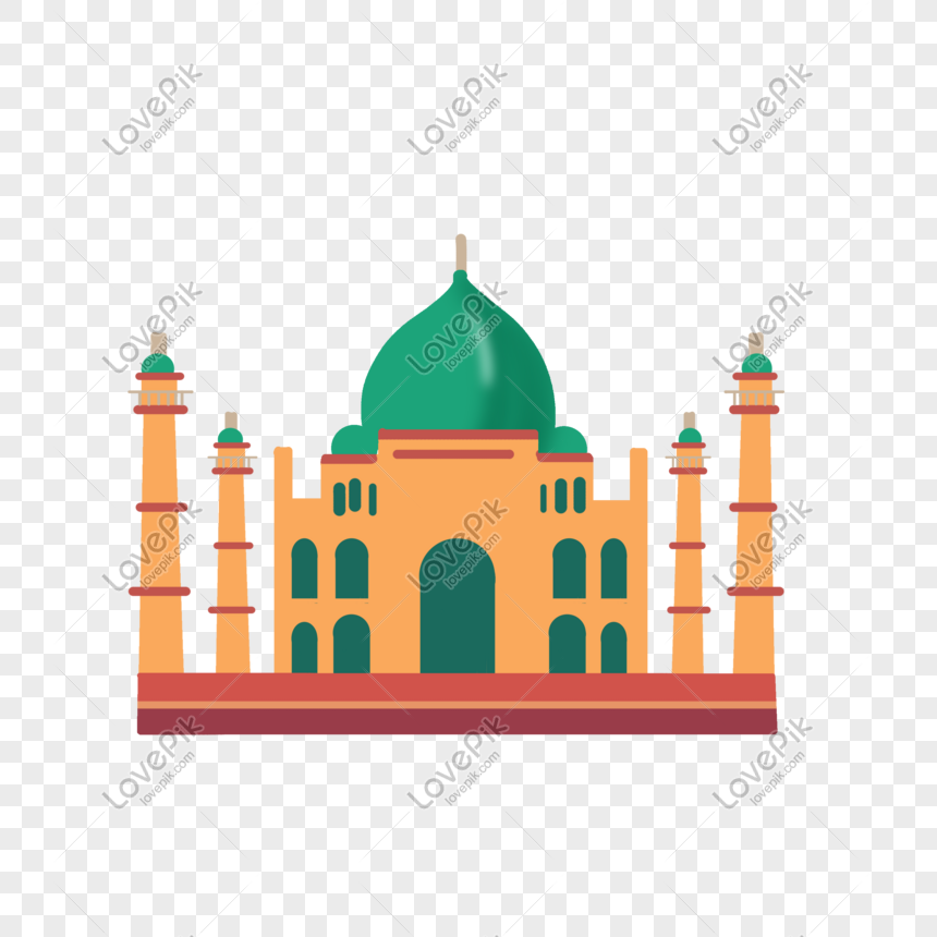 Ilustrasi Bangunan Masjid Yang Ditarik Tangan Gambar Unduh