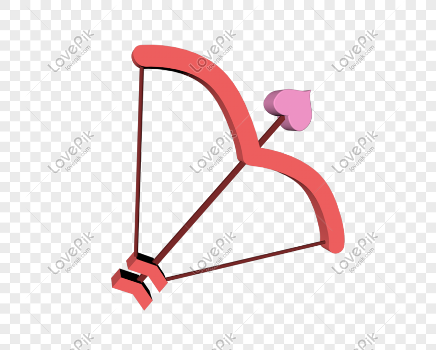 C4d Red Bow And Arrow Illustration Png Image Psd File Free Download Lovepik