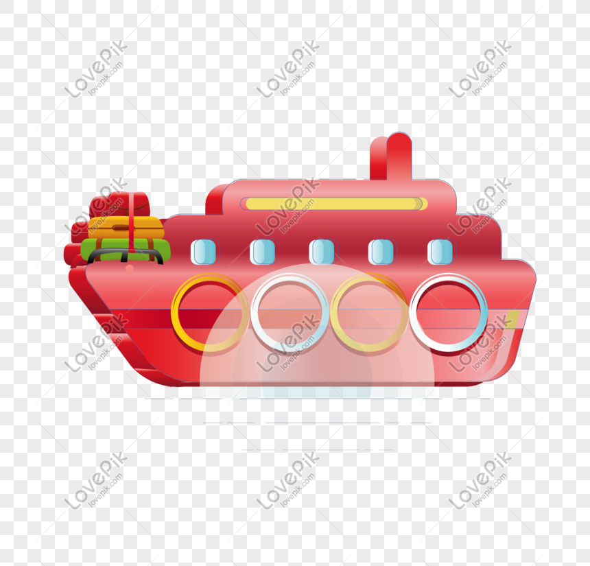 Hand drawn travel cruise ship illustration, Pink ship, beautiful ship, traveling ship free png