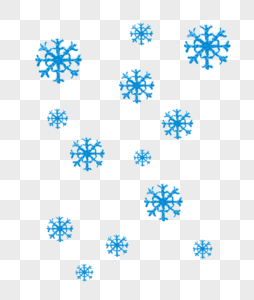 Hand drawn blue snowflake illustration png