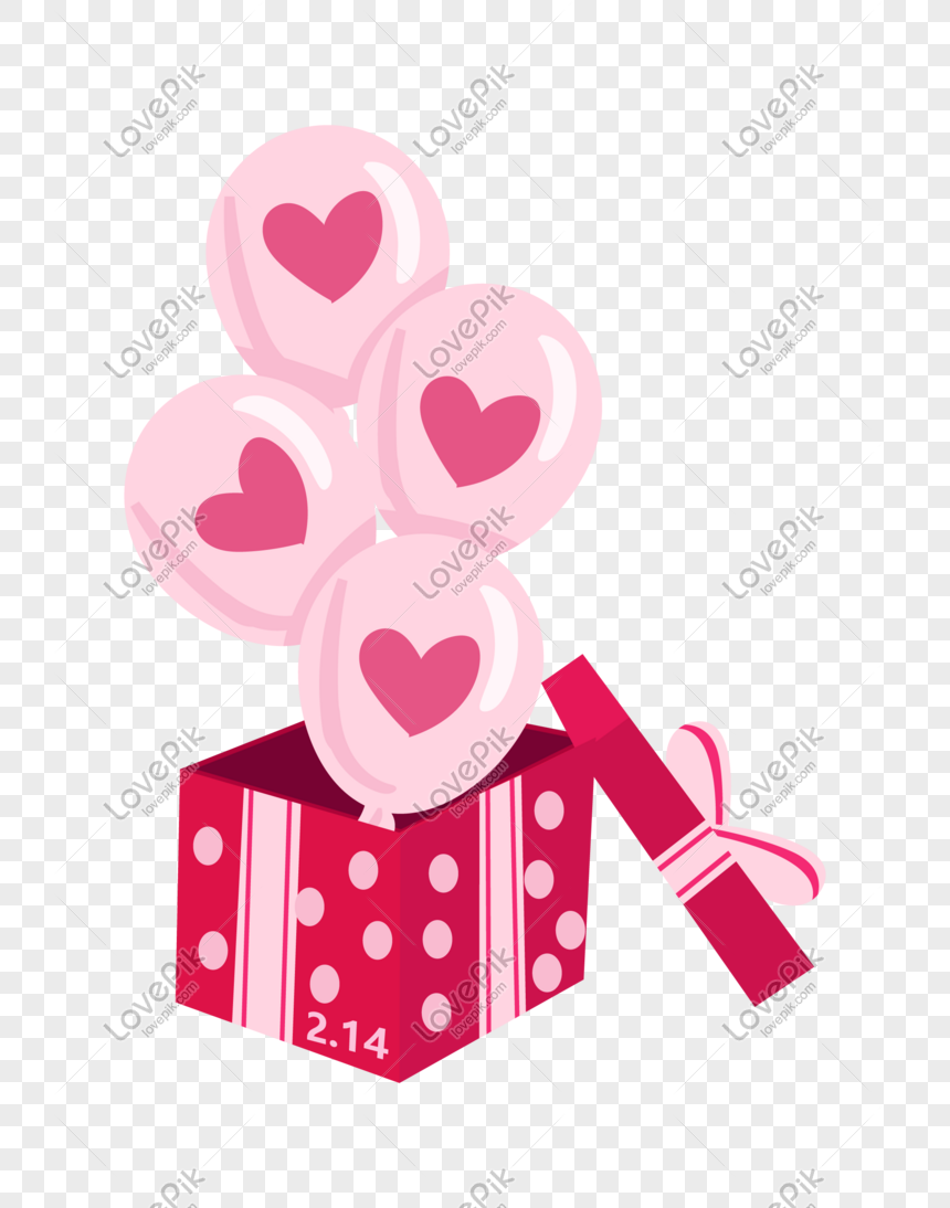 Globo Rosa PNG ,dibujos Regalo, Amor, Día De San Valentín PNG y PSD para  Descargar Gratis