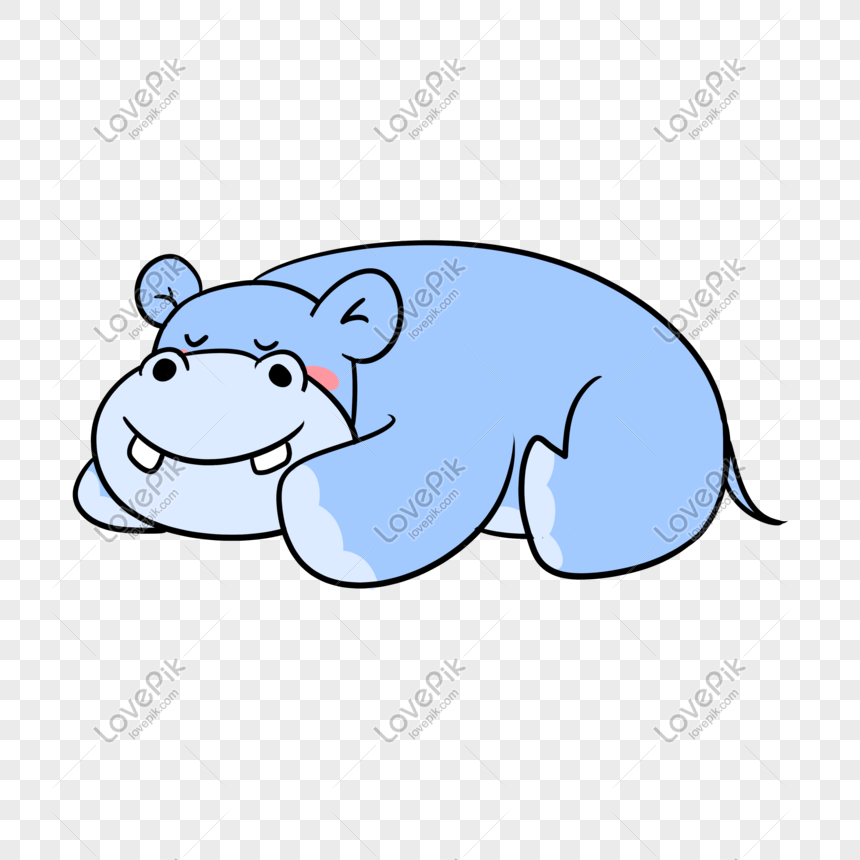 Hewan Kartun Hippo Png Transparan Bawah Gambar Unduh Gratis