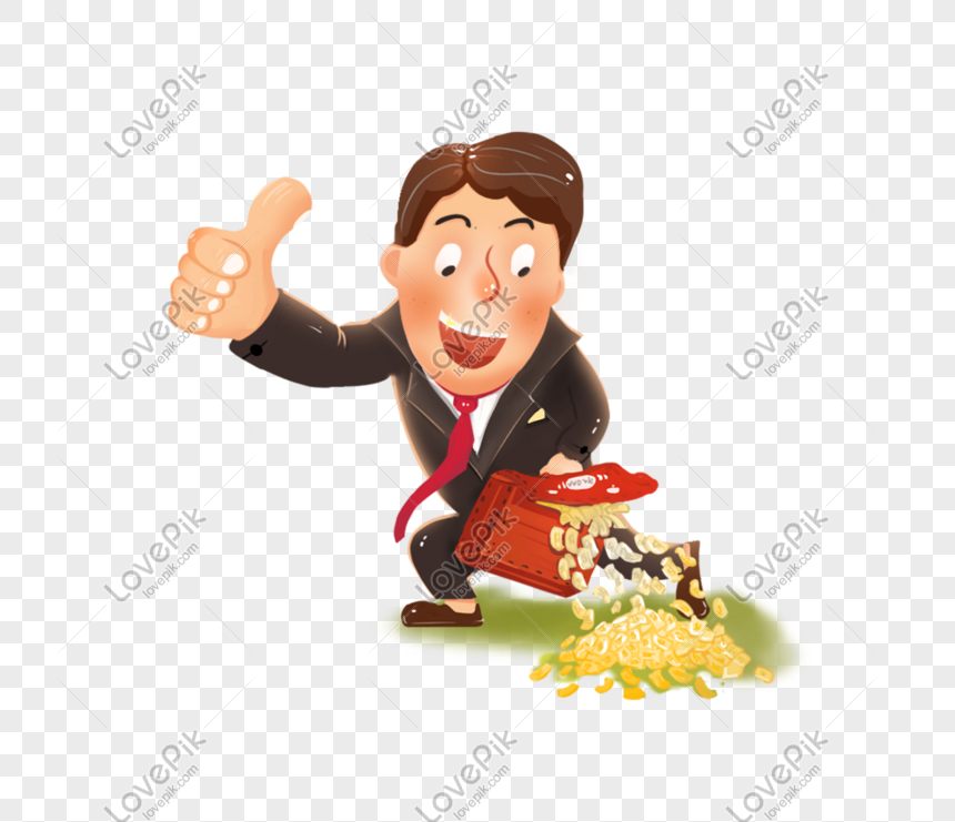 Cartoon Hand Drawn Rich Man Free PNG And Clipart Image For Free Download -  Lovepik | 611643339