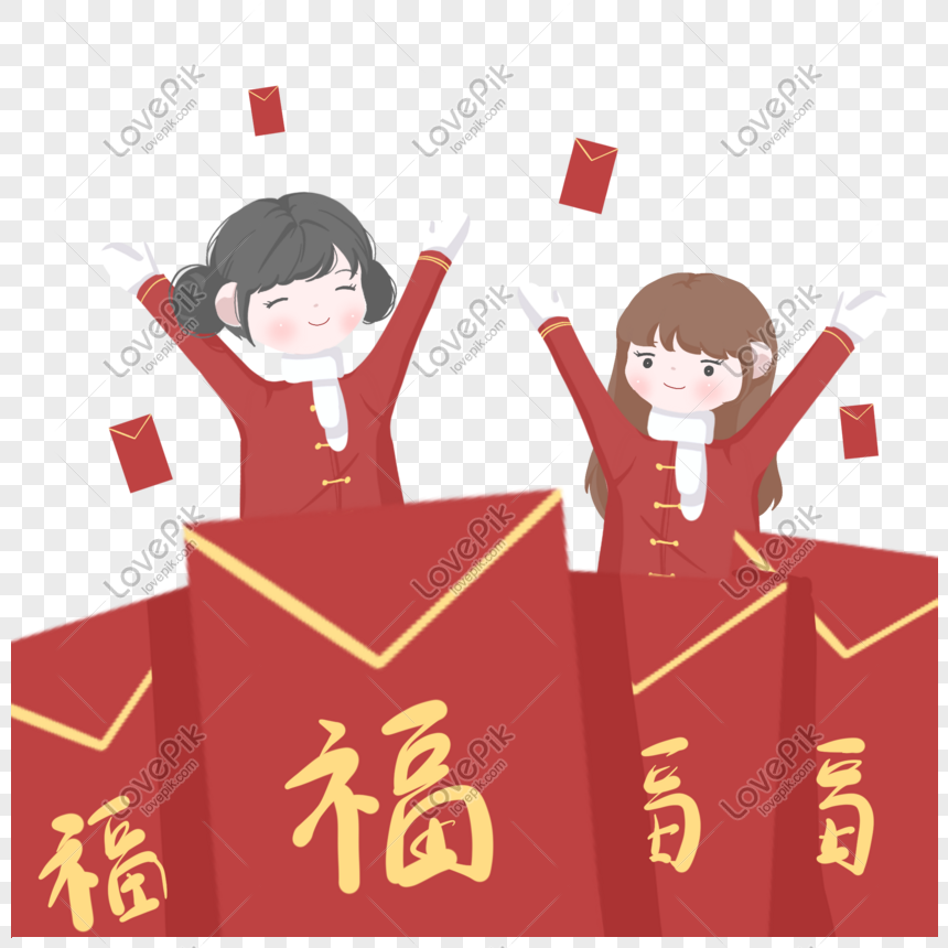 Chinese New Year Red Cartoon Red Envelope PNG Transparent Background And  Clipart Image For Free Download - Lovepik