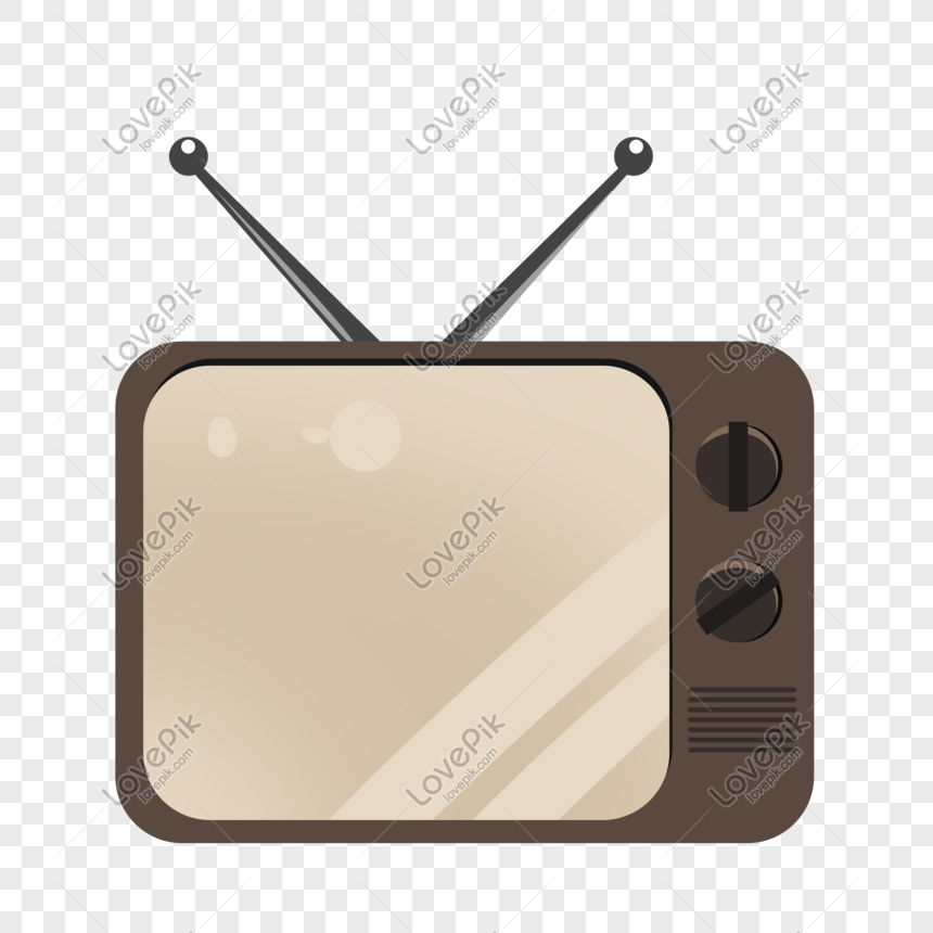 Hand Drawn Home Appliances, Tv Illustration, Black TV Set, Black ...