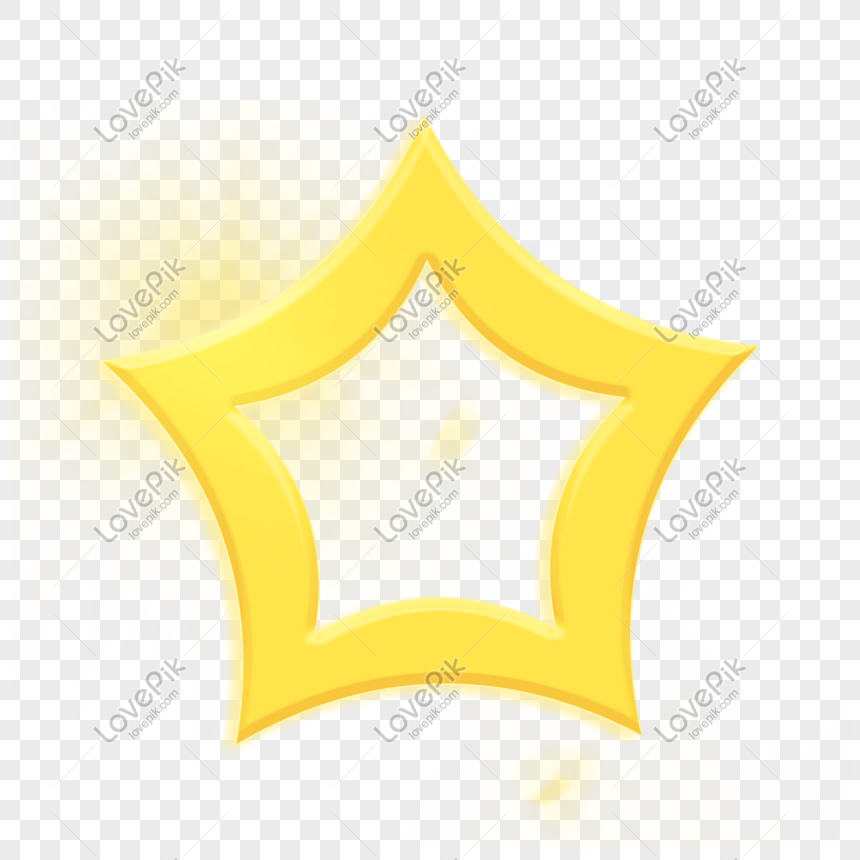 Star Golden Stereo Icon Illustration Stars Three Dimensional Three