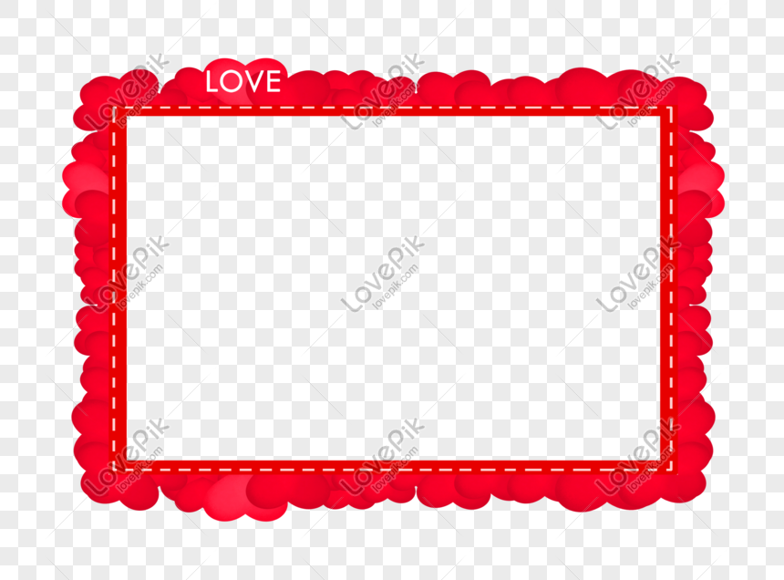 Photo De Bordure De Fleur Damour En Forme De Coeur Rouge Numero De L Image Format D Image Psd Fr Lovepik Com