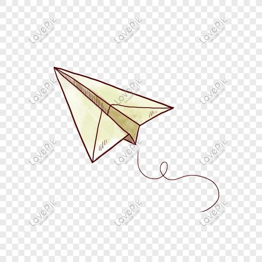 Hand Painted Watercolor Paper Plane Png Free Material PNG Free ...