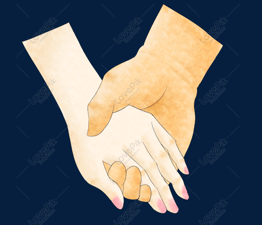 Hand Drawn Lover Holding Hand Illustration Png Image Psd File Free Download Lovepik 611696600