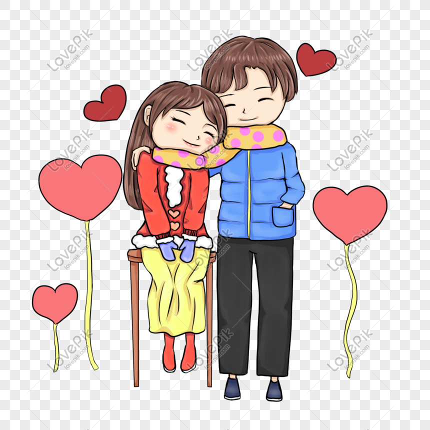 Valentines Day Love Couple Illustration, Valentine's Day Illustration ...