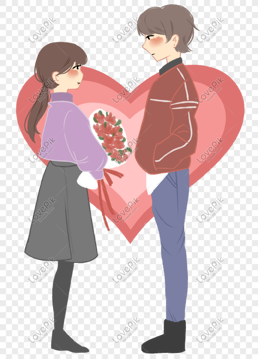 Karakter Hari Valentine Dan Ilustrasi Cinta Gambar Unduh