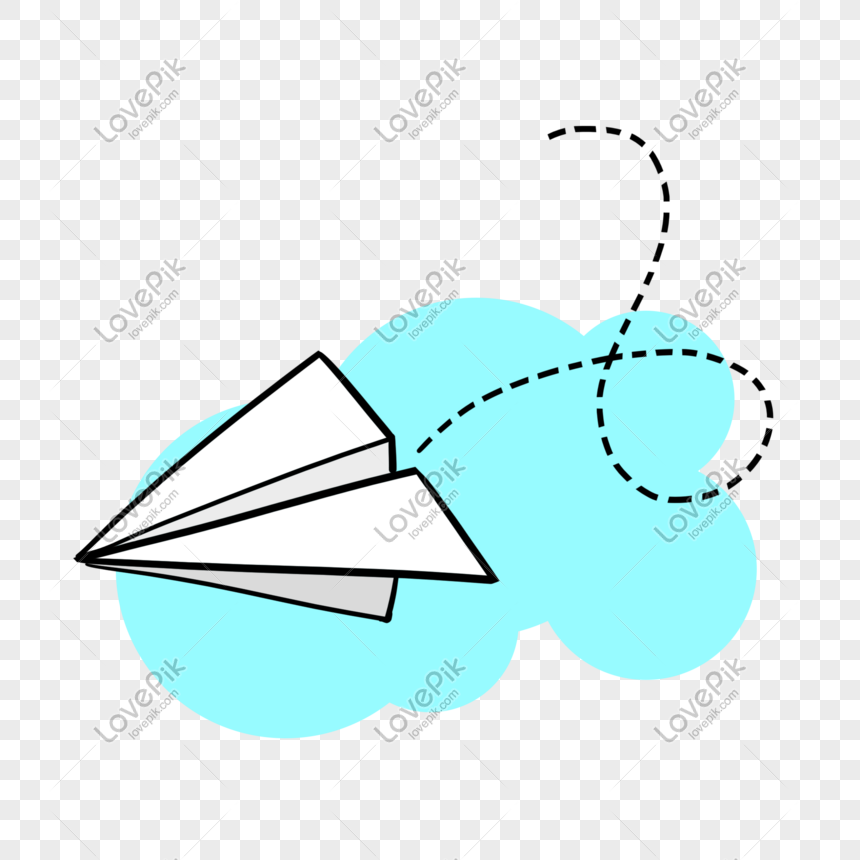 White Paper Plane And Cloud Cartoon Png Free Material Png Image Picture Free Download Lovepik Com