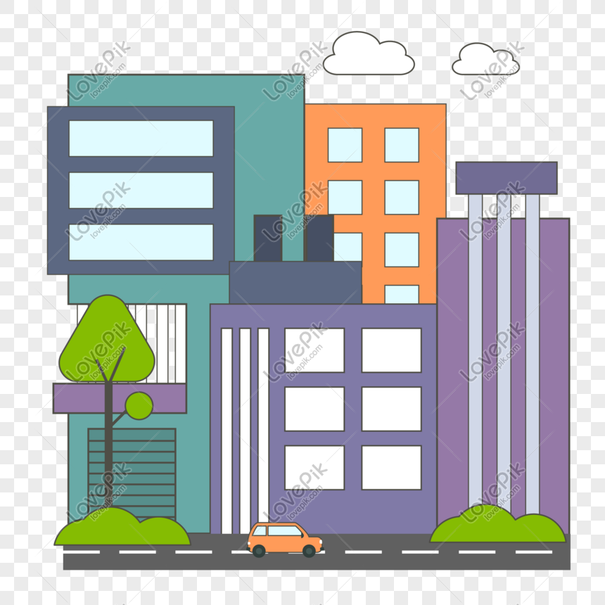 Cartoon Wind Residential City Apartment PNG Free Download And Clipart Image  For Free Download - Lovepik | 611707413