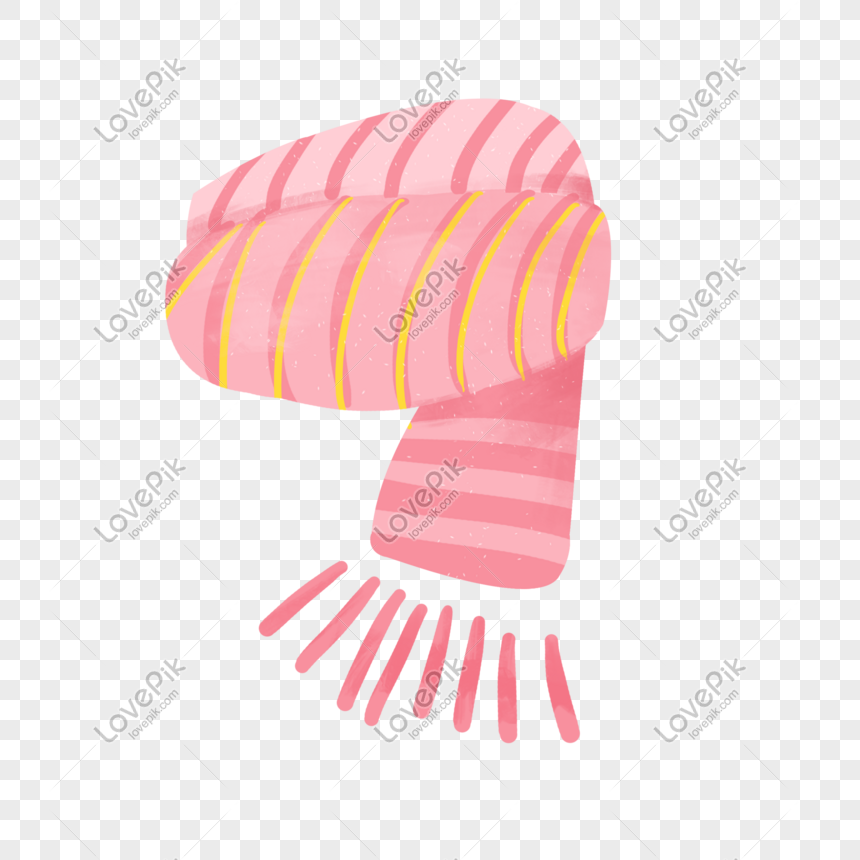 Hand Drawn Pink Scarf Illustration PNG Image Free Download And Clipart ...